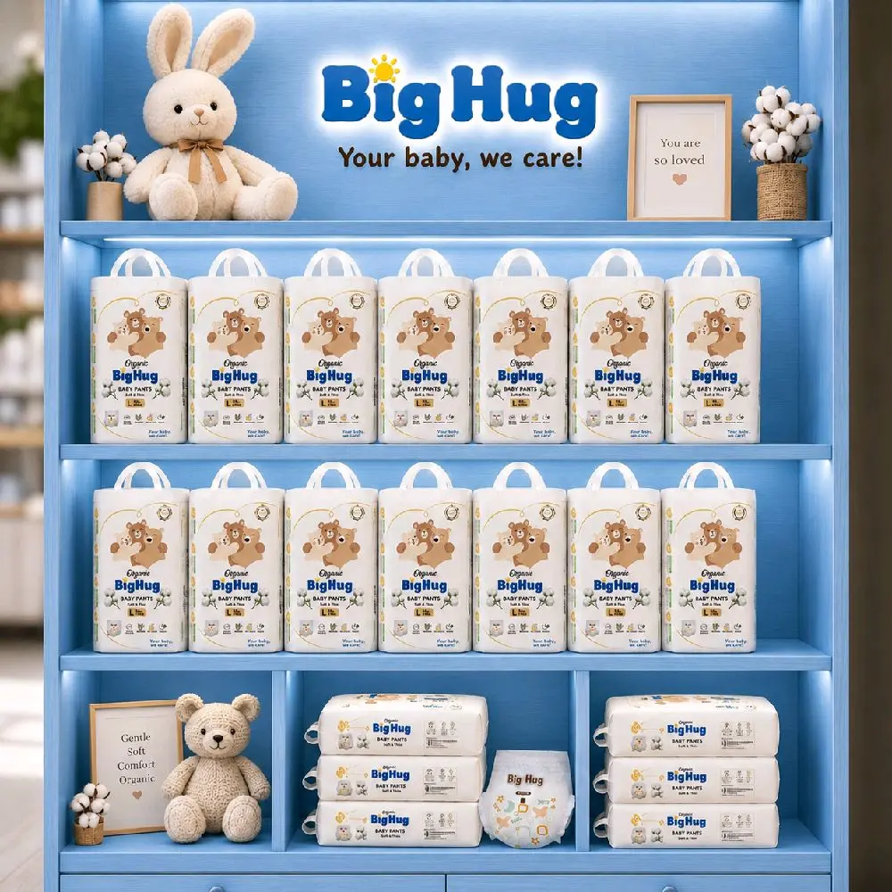 [  Big Hug  & Bebe Gold  ] :  Combo 2 bịch BIGHUG / BEBE GOLD  100 miếng  bỉm  quần / Tã dán . Form bo . Chun Đệm mây. Mềm mỏng 2mm . Thấm hút 500ml-800ml .Hàng Đủ size từ M Đến XXXL Cho Bé. Nhập khẩu chính nghạch.