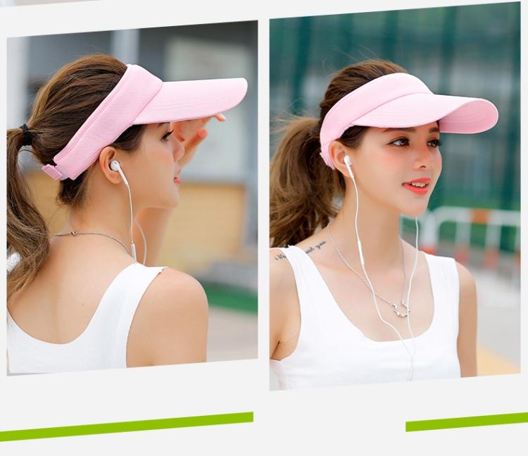Product Introduction of Sun Hat Women Baseball Cap Summer White Sun-Proof Caps Empty Top Visors Seaside Outdoor Sport Tennis Golf Hat 11