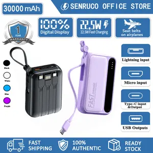 Portable Powerbank Lightweight LED Display for iOS/Android 3.0 Fast Charging Powerbanks on airplanes