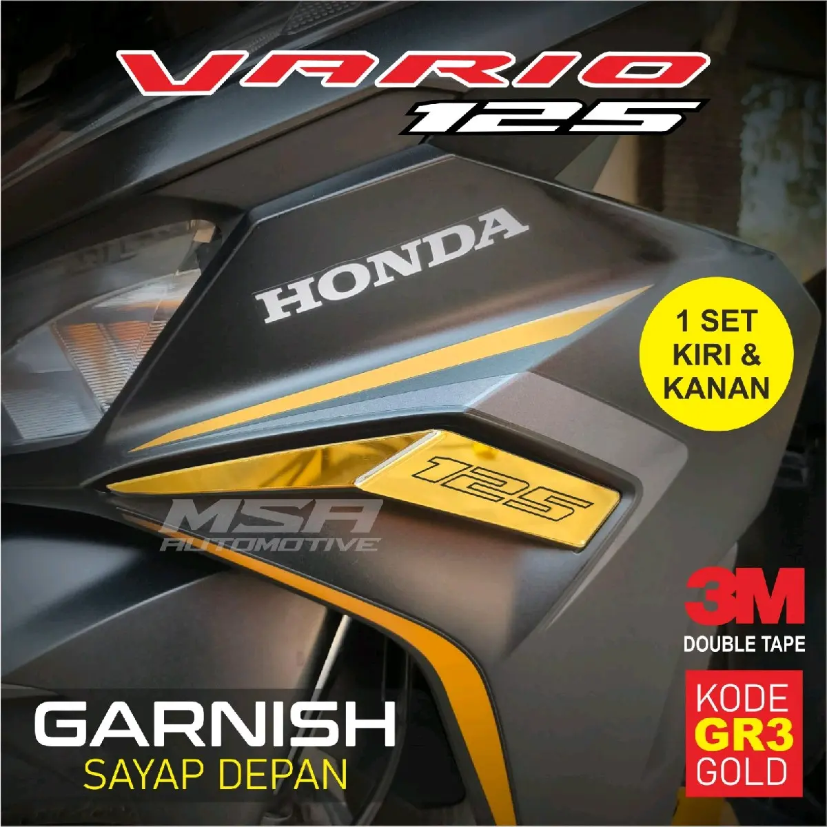 2 PCS GARNISH SAYAP ALL NEW VARIO 125 TAHUN 2023 - SATU SET KANAN KIRI Motorcycle