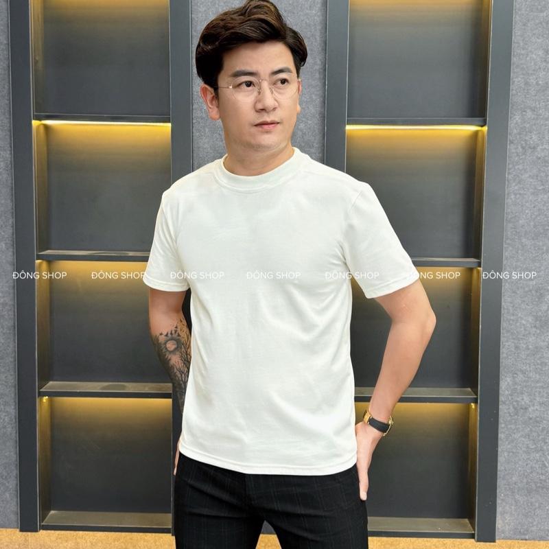 Áo Phông Nam Trơn Thun Cổ Tròn mix cầu vai điểm nhấn khác biệt trẻ trung , From SlimFit , Chất Cotton Menswear