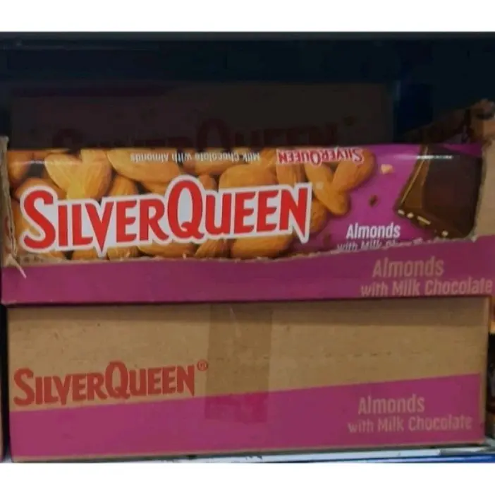 SILVERQUEEN 58 GR 1 PACK VARIANT ALMOND UKURAN BESAR( ISI 10 PCS )