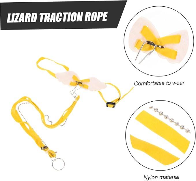 HG Pet Harness Reptile Leash Turtle Lizard Adjustable Outdoor Training Soft Strap Tortoise Reptile Adjustable Leashe Pet Supplies 7