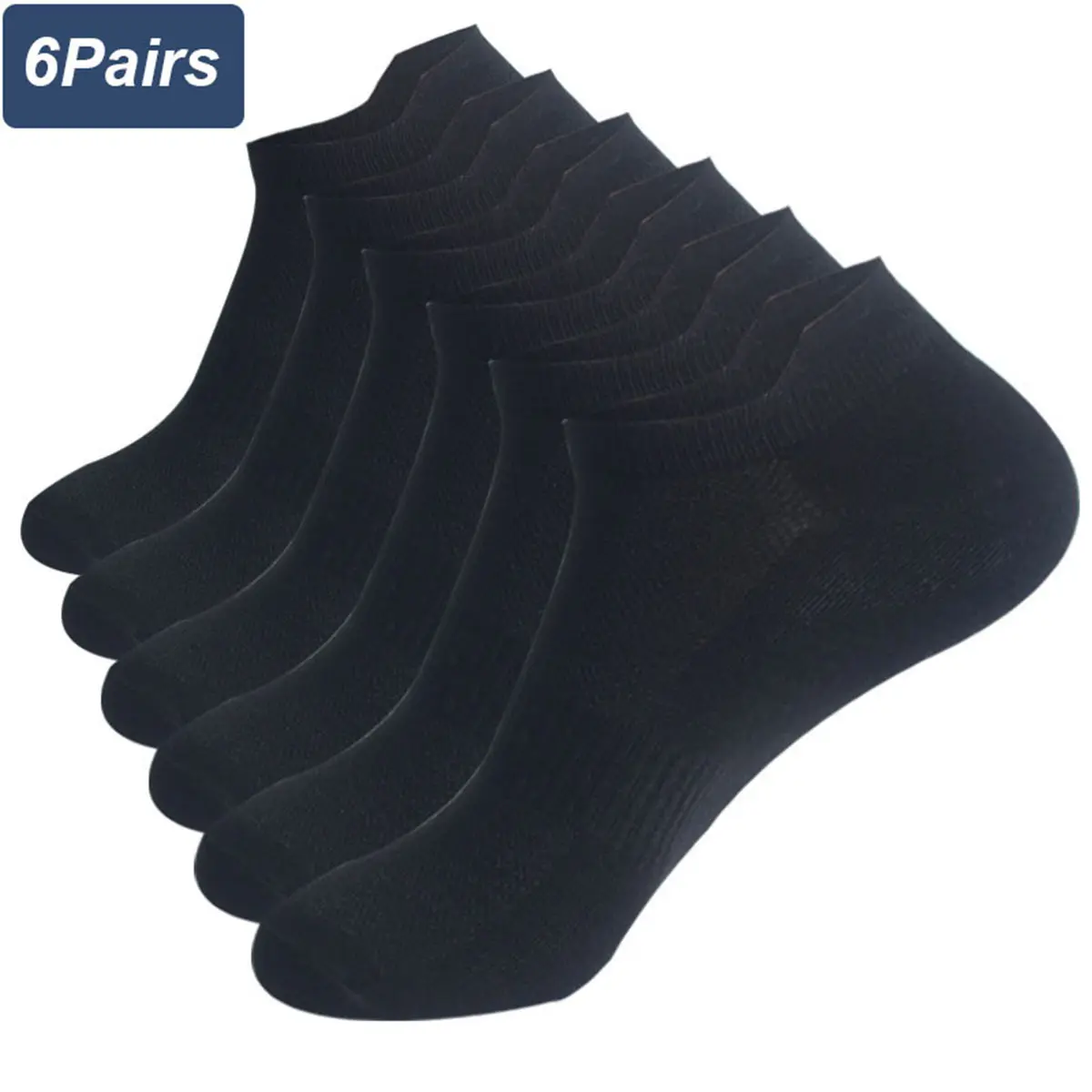 6 Pairs High Quality Oversized Black Sports Socks Mesh Breathability Comfort And Durability Men's Large Size Socks  Summer Sox