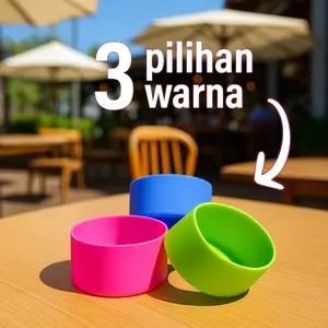 Pelindung Botol Minum Tumbler / Bottle Boot Silicone Anti Slip/ Anti Baret/ Anti Kotor sedotan