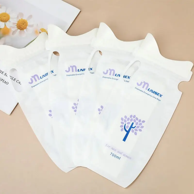 Kantong Kencing Sekali Pakai 4pcs Kantong Urine Unisex 700ml Urine Bag Untuk Perjalanan Jauh 1