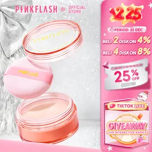 [Official] PINKFLASH # OhMyself  Pengontrol Minyak Matte Loose Powder  Tahan air minyak Tahan sepanjang hari 3Colors  berminyak cover Hitam Wajah F06