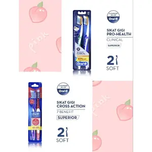 ready stock Oral B SIKAT GIGI  PRO-HEALTH SOFT ISI 2PCS