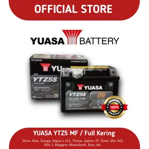 ASLI ORIGINAL YUASA YTZ5S MOTOR MIO J MIO Z MIO M3 BEAT SCOOPY SPACY SUPRA X 125 GTZ5S MTZ5S MTZ5S YTZ4V
