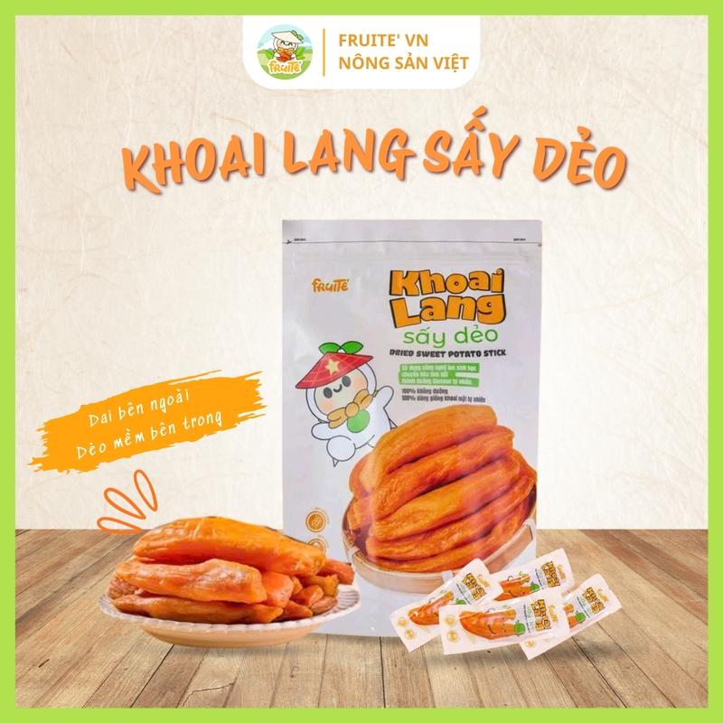 Khoai Lang Sấy Dẻo Fruité Nguyên Củ Không Đường- Hàng Việt Nam Cao Cấp Công Nghệ I-on Sinh Học Dẻo Mềm Thơm Ngọt Tự Nhiên Ăn Vặt Healthy