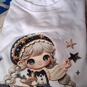 Kaos Anak Perempuan Motif Boneka & Rusa | Kaos Anak Cewek Lengan Pendek Premium