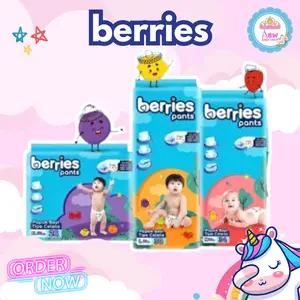 BERRIES Popok Bayi Sekali Pakai Anti Bocor All Size Reguler