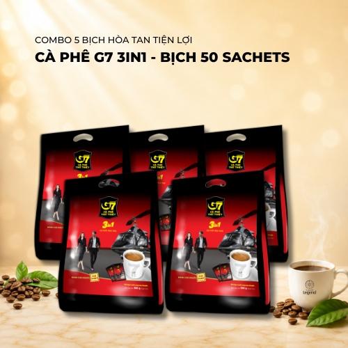 Cà Phê G7 Hòa Tan 3in1 Trung Nguyên Legend Bịch 50 Gói - Cà Phê Thứ Thiệt
