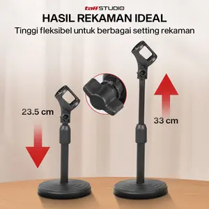 Stand Mikrofon Desktop Disc Microphone Adjustable Height