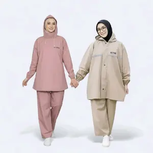 JAS HUJAN Scorpio Jas Hujan Original Pria Wanita Bahan PVC Tebal Anti Rembes Scotlight & Celana Mastak Size L M XL Biru Hijau Merah Ringan Polos Setelan Hoodie Baju Dan Celana Pink