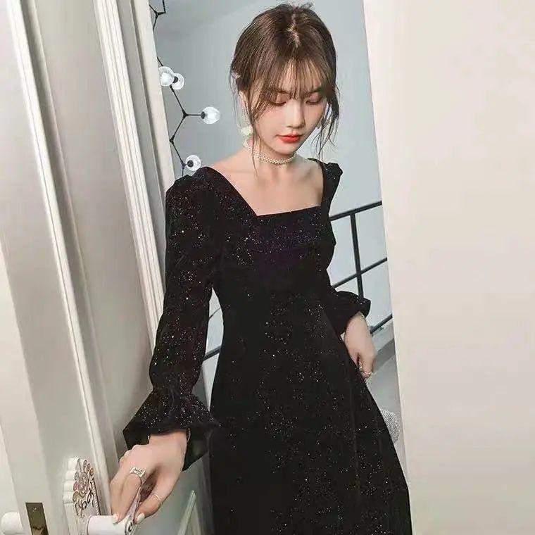 Product Introduction of Váy pháp thắt lưng váy đỏ thiết kế ngắn vào mùa thu váy bó cổ tích vòng eo váy 8