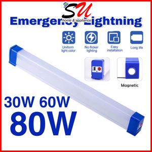 SU 30W 60W 80W LED Light Emergency Night Light USB Rechargeable Emergency Lamp Portable Lampu Bateri Plastic Mobile Power