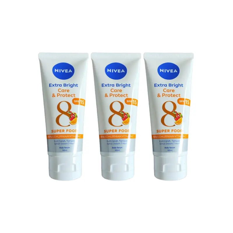 BUNDLING 3 Pcs NIVEA EXTRA WHITE PROTECT 180 mL (Free Gift) 0
