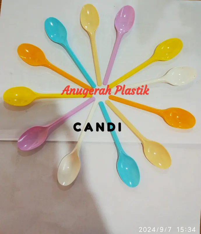 Sendok Puding STG/Sendok Teh Warna Merek CANDI HARGA 1 PACK ISI 50 PCS 2
