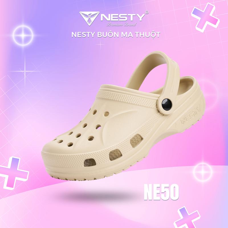 NE50 -Tặng 10 Charm 3D Dép Sục Nesty Nguyên Khối Đế Cao 2.5cm Siêu Nhẹ Full Size Cho Cả Gia Đình