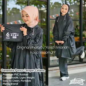 Jas Hujan Ganendra Ponco Lengan Celana Jumbo Pvc