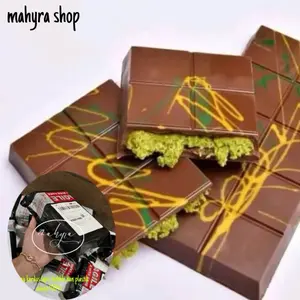 Dessert Coklat Dubai "PISTACHIO KUNAFE" Berat ±270 gr ,Size 16x8 cm ,Food Chocolate Crispy Cokelat Viral Lembut Meleleh Dimulut Cemilan Makanan Cocoa Pistachio