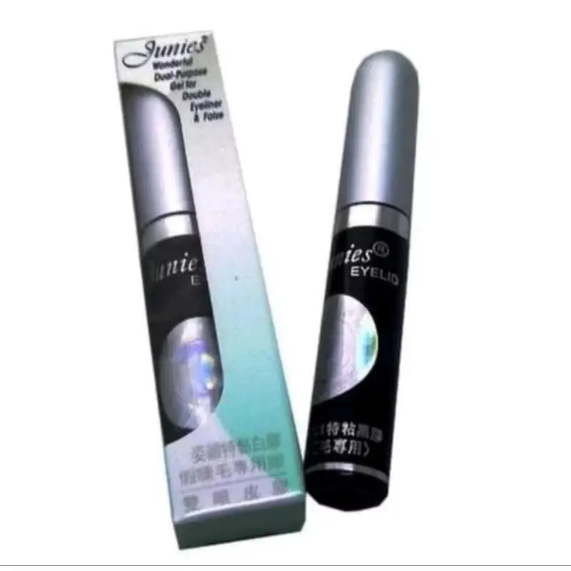 ￼LEM BULU MATA JUNIES HITAM dan Pinset Tweezer Lurus Bengkok / Jepitan Pinset Bulumata / Pinset Sticker Journal/ Eyelash Extension Pinset Serbaguna Pinset 1
