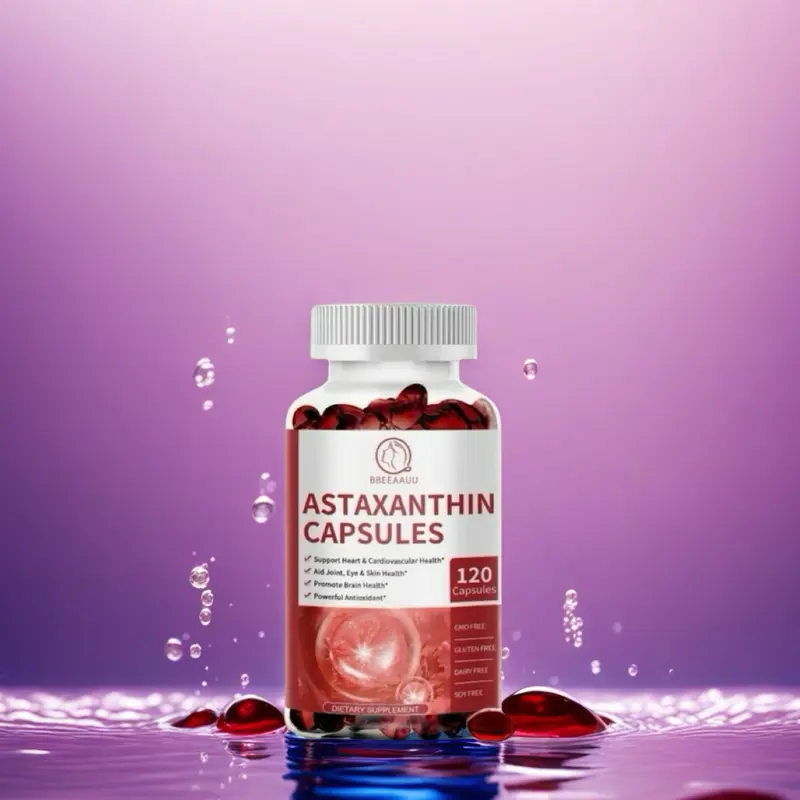 Bbeeaauu 120 Capsules astaxanthin capsules dengan Minyak Ikan EPA/DHA dan Minyak Krill Antartika Antioksidan Alami kapsul  whitening 5