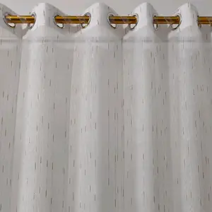 Gorden vitrase serat premium,vitrase model ring,daleman gorden serat tebal,gorden vitrase serat gold silver Kain