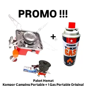 1 Paket Kompor Camping Portable & Gas Portable Outdoor original