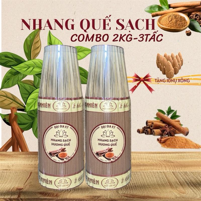  COMBO 2KG_2BÓ NHANG QUẾ 3 TẤC 28CM THƠM DỊU NHẸ TRẦM ẤM  NHANG SẠCH ĐẠI GIA KỲ 