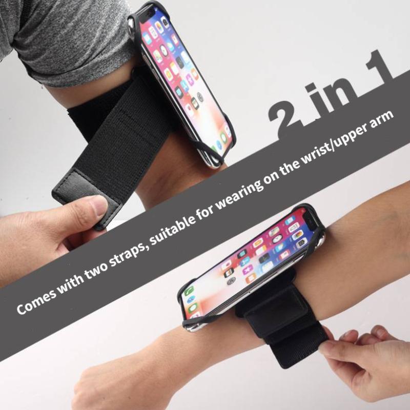 Băng Đeo Tay Thể Thao, Đai Đeo Tay Xoay 360 ° Có Thể Tháo Rời Cho Điện Thoại Di Động Giá Đỡ Băng Đeo Cánh Tay Chạy Bộ Và Đạp Xe, Dây Đeo Cổ Tay Giá Đỡ Điện Thoại Di Động Giá Chân Đế Cho Điện Thoại Thông Minh 4.0-6.5 Inch Thông Dụng 1