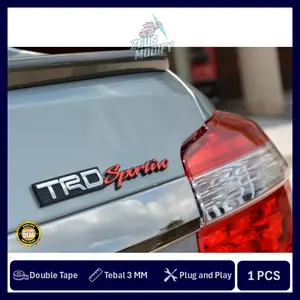 EMBLEM TRD SPORTIVO TIMBUL AKRILIK BUKAN STICKER 1PCS