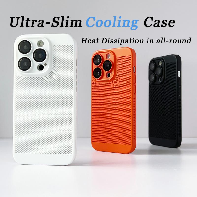 Ốp iPhone Làm Mát Siêu Mỏng Dành Cho iPhone 16 15 14 13 12 Pro Max Mỏng Và Chống Vân Tay Ốp Điện Thoại Chống Sốc Chống Rơi Làm Mát Bằng Nhiệt PC Ốp Bảo Vệ