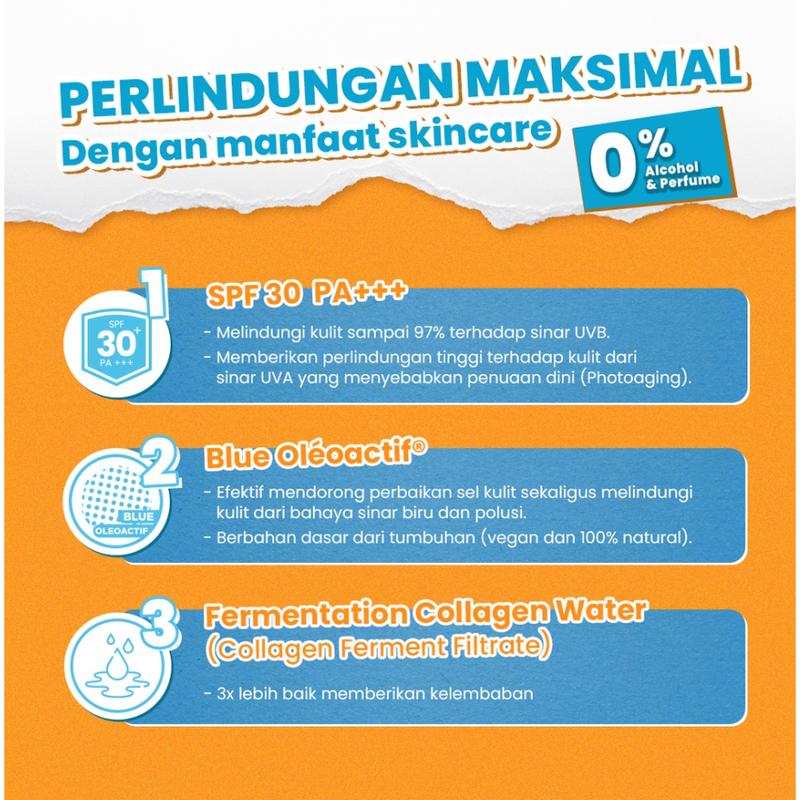 Malika Beauty | HANASUI Collagen Water Sunscreen SPF 30 50 30 ml | Sunscreen Water | Tabir Surya 6