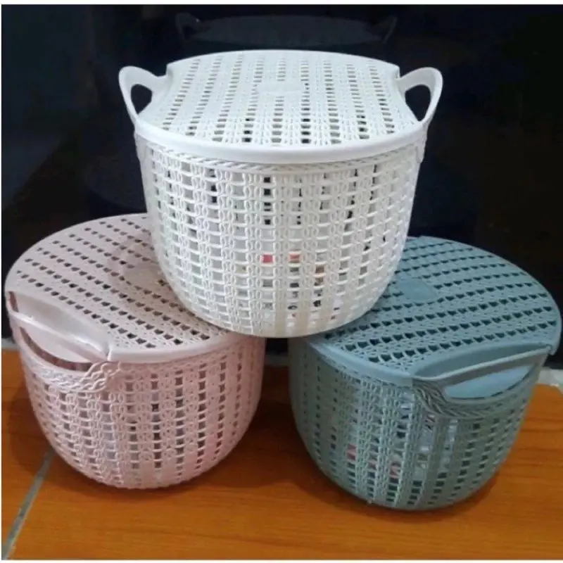 Keranjang TOPAS TUTUP / Keranjang Serbaguna /Storage Basket / Box / Kotak Penyimpanan Organizer Anak 5