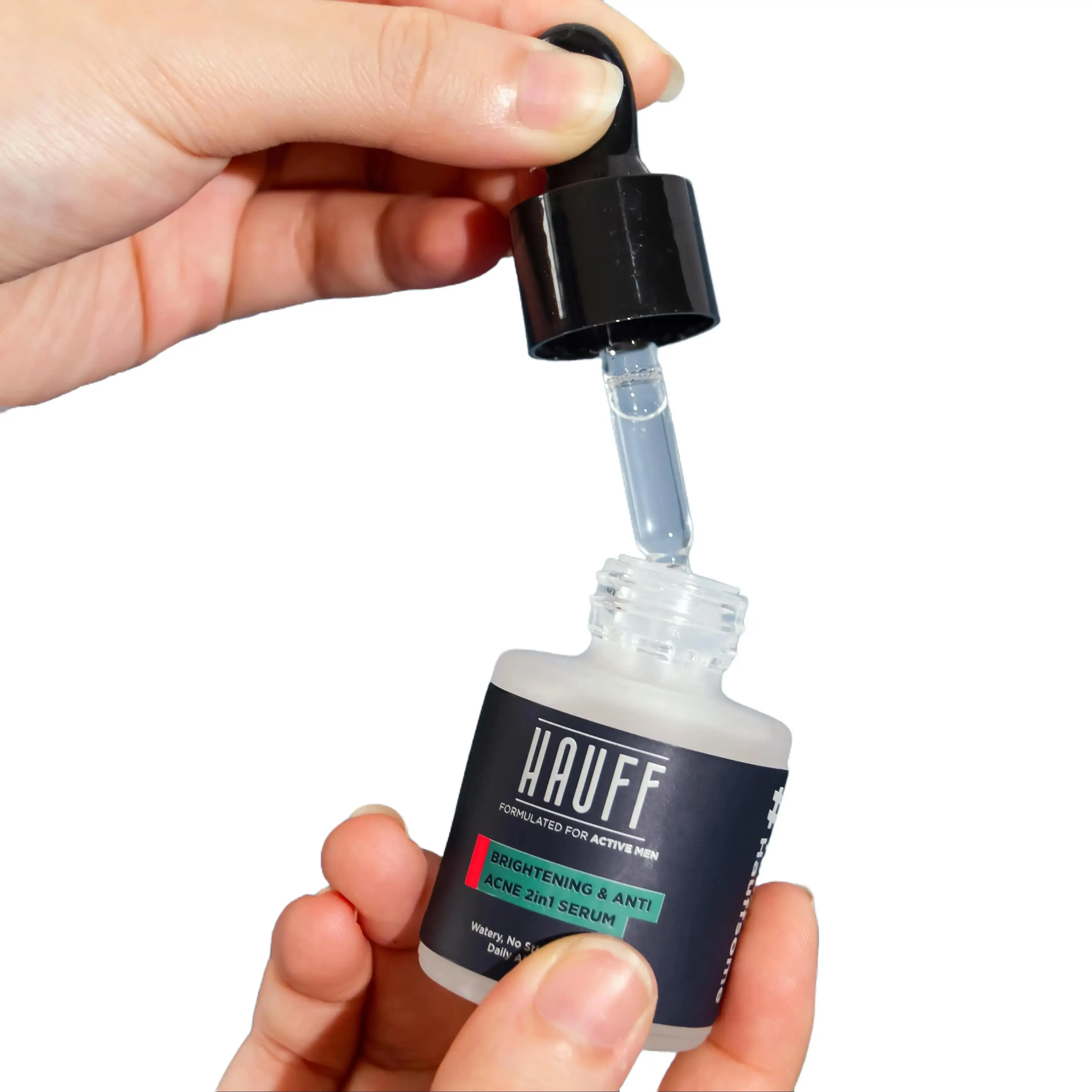 HAUFF BRIGHTENING & ANTI-ACNE 2in1 SERUM | Serum Pencerah | Serum Anti Jerawat | Mencerahkan Wajah Kusam | Menyamarkan Noda Hitam | Niacinamide, Alpha Arbutin, Salicylic Acid, 4 Types of Hyaluronic Acid, 10-Fruit Extract Complex | All Skin Type Tetes Muka