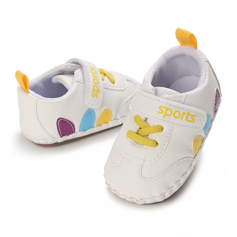 Product Introduction of Baby Shoes Newborn PU Leather Pure White Infant Casual Shoes Classic Boy Girl Patchwork First Walkers Soft Sole Walking 26