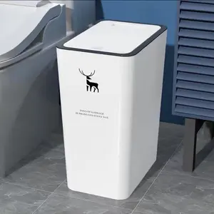 Starlight Tempat Sampah Multifungsi Ruang Tamu Tutup Bentuk Persegi Trash bin with Automatic Click Tong Sampah Dapur Kamar Mandi Keranjang Sampah Serbaguna HSB602