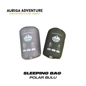 Auriga Adventure Sleeping Bag Polar Bulu Tebal 180 x 75 cm - Tahan Air untuk Camping dan Gunung