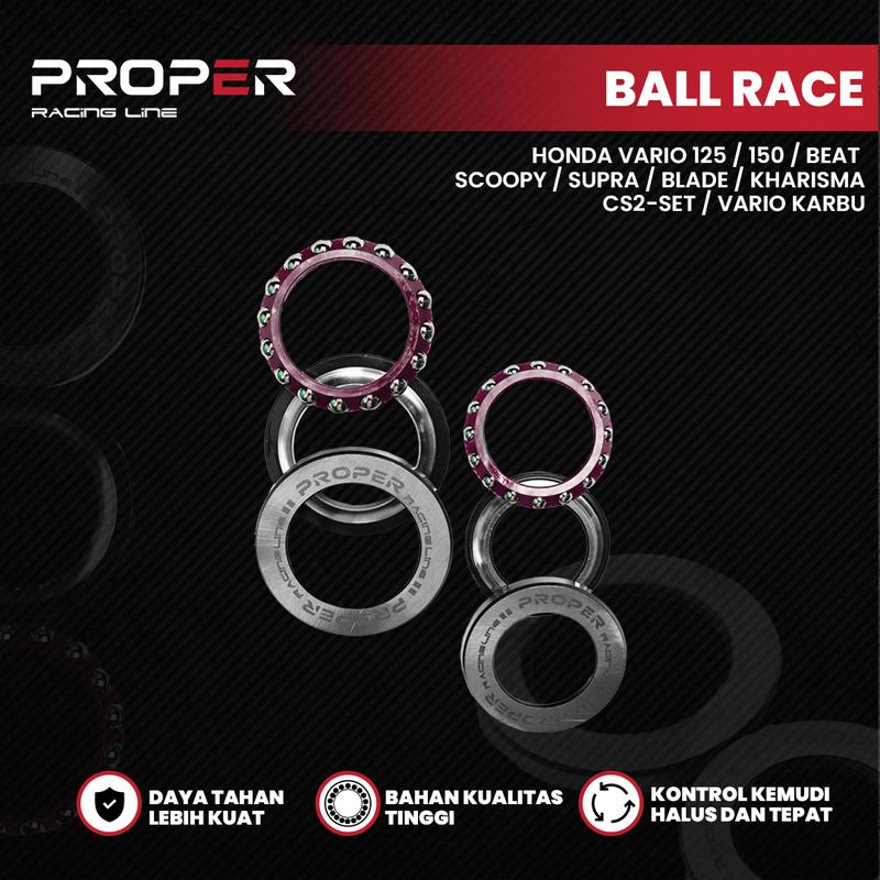 PROPER RACING LINE BALL RACE KOMSTIR VARIO 125 PCX ADV BEAT SCOOPY ...