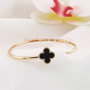 Gelang Lentur Bangle Model Daun Semanggi Gir Diamond