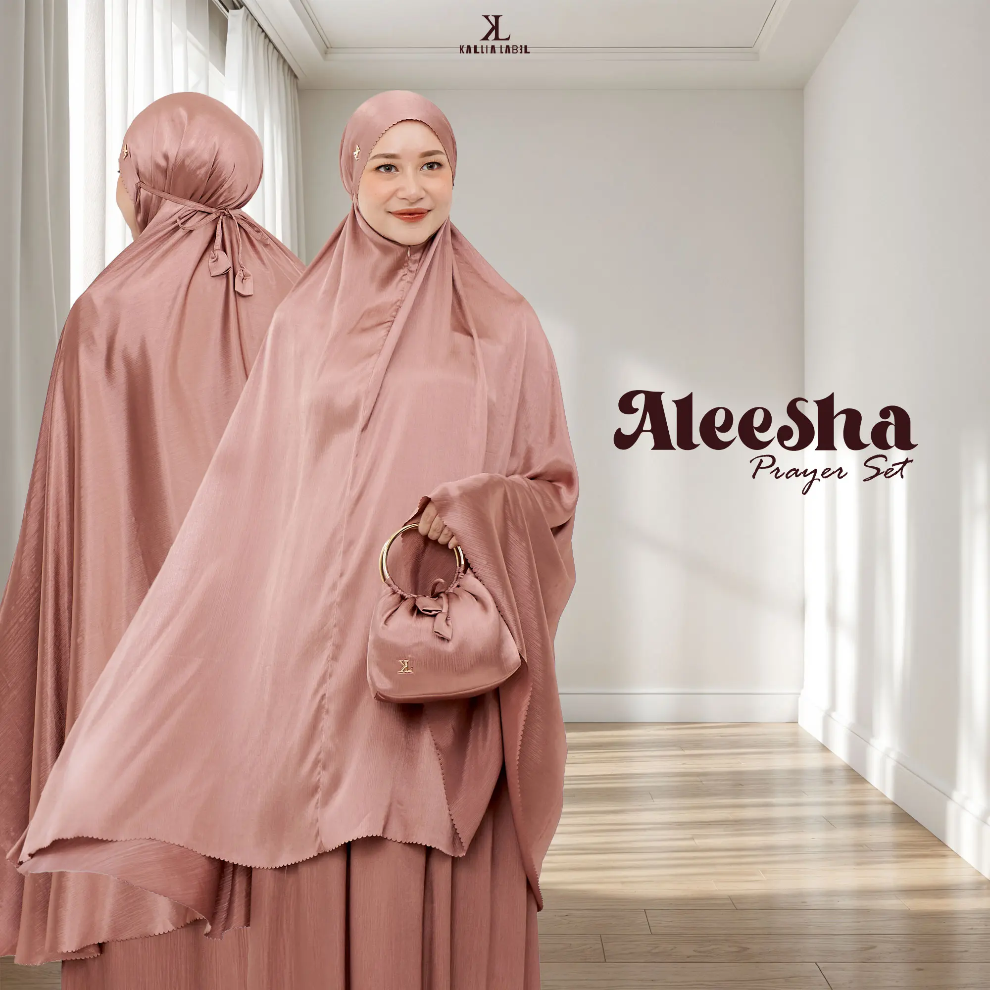 Aleesha Prayer Set | Mukena Premium by Kallia | Packaging with box