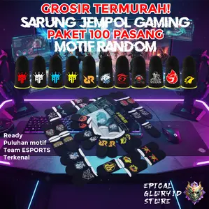 Sarung Jempol Gaming Grosir 100 Pasang All Motif Random Paket Hemat untuk Toko dan Individu