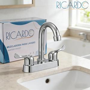 Grifo Para Lavabo De Baño Doble Comando Ricardo R401