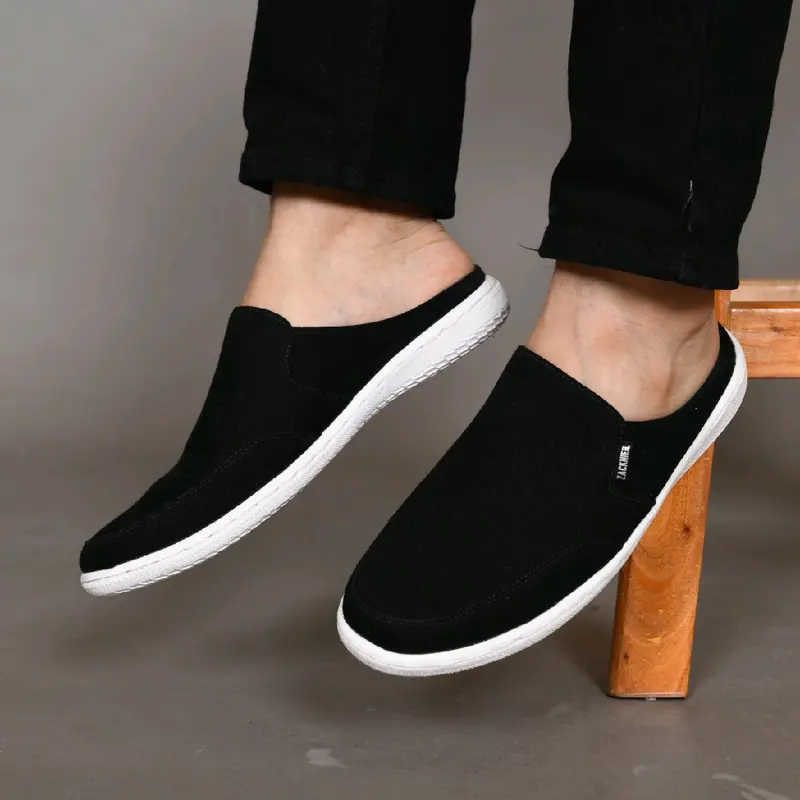 Sepatu Sandal Bustong Casual Shoes Pria Sendal Selop - Bahan Jeans Berkualitas, Sol TPR Anti-Slip, Empuk dan Fashionable 8