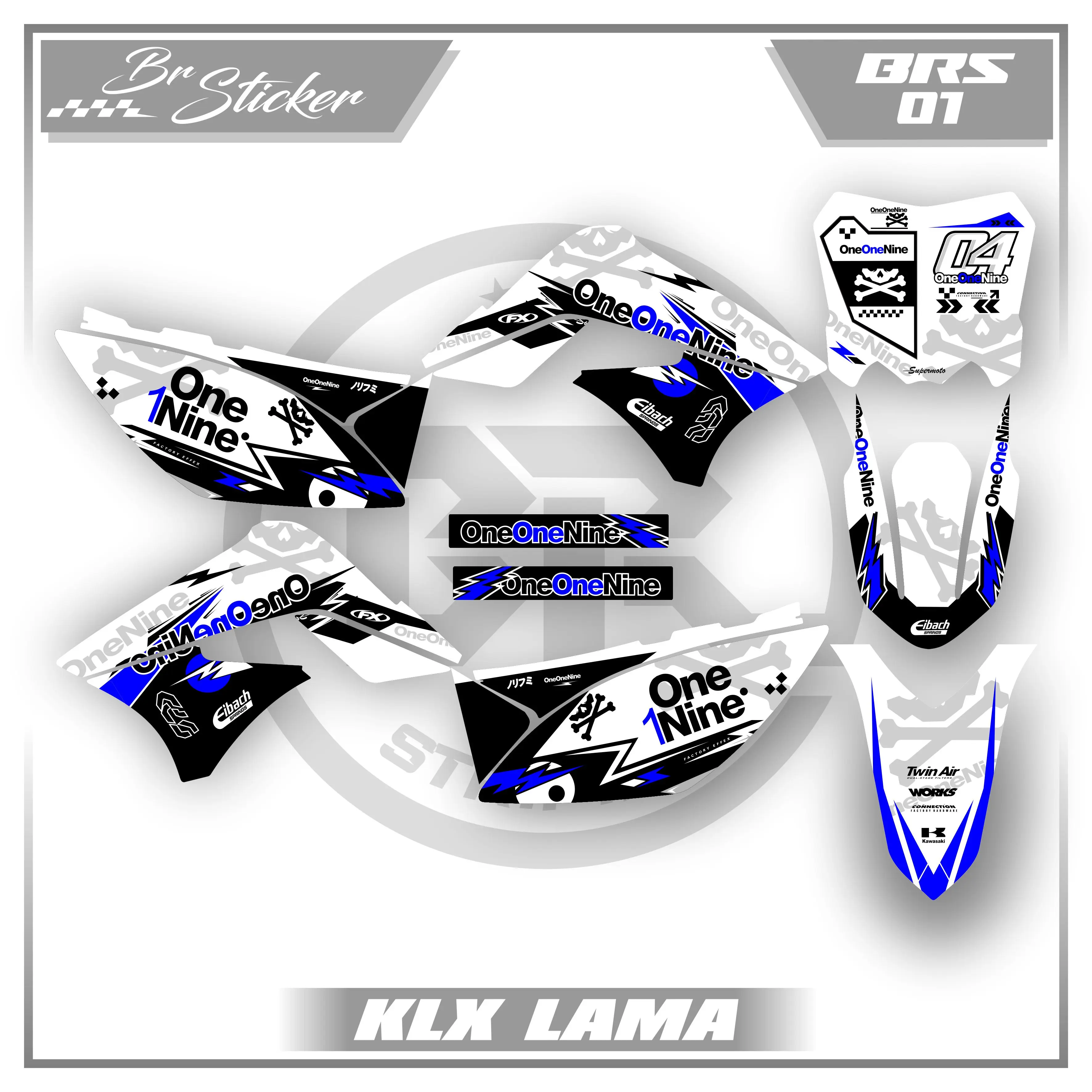 striping semi full kawasaki klx lama/dtracker lama motif keren BRS.01 - motorcycle