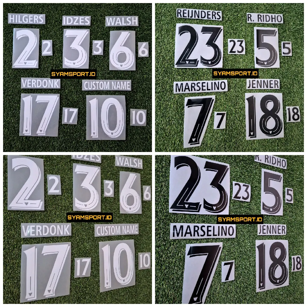 Nameset Timnas Indonesia 2025 Bebas Custom Ada Logo GARUDA | Nama dan Nomor punggung Jersey Timnas Bahan PU Mengkilap dan Kuat