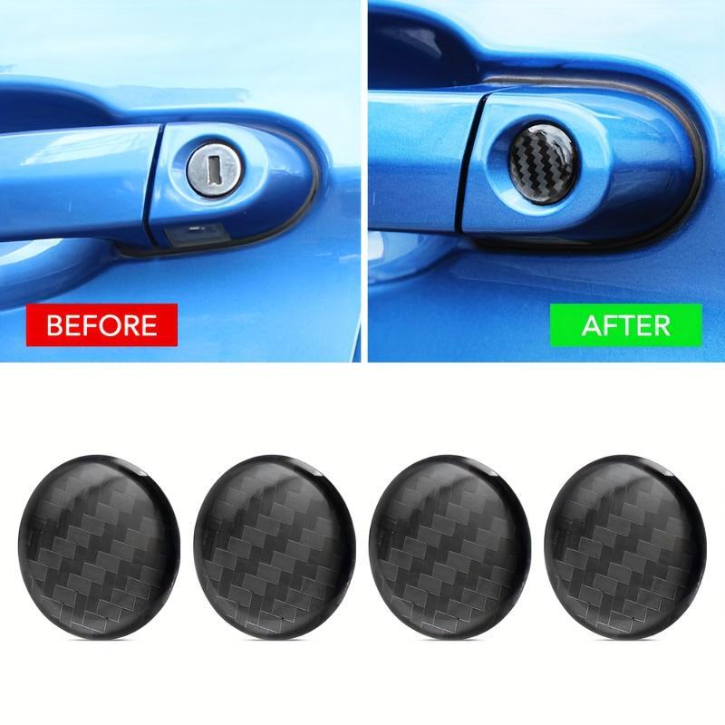 Product Introduction of Car Door Lock Keyhole Protector Sticker, 6pcs Car Door Lock Keyhole Protective Sticker, Universal Car Interior Accessories for All Vehicles 2