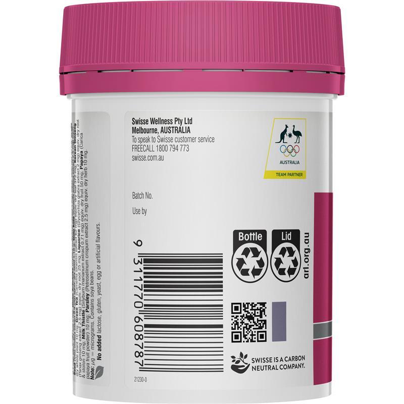 Product Introduction of Swisse Women's Multivitamin, a vitamin supplement for working women, 120 tablets, EXP8/2026 Healthcare Dietary 19
